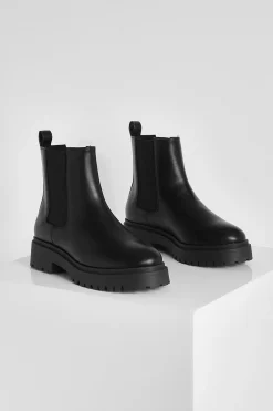 Bottes Chelsea à languette arrière pour large pied