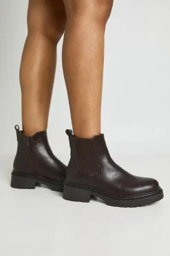 Bottes Chelsea Larges À Semelle Épaisse