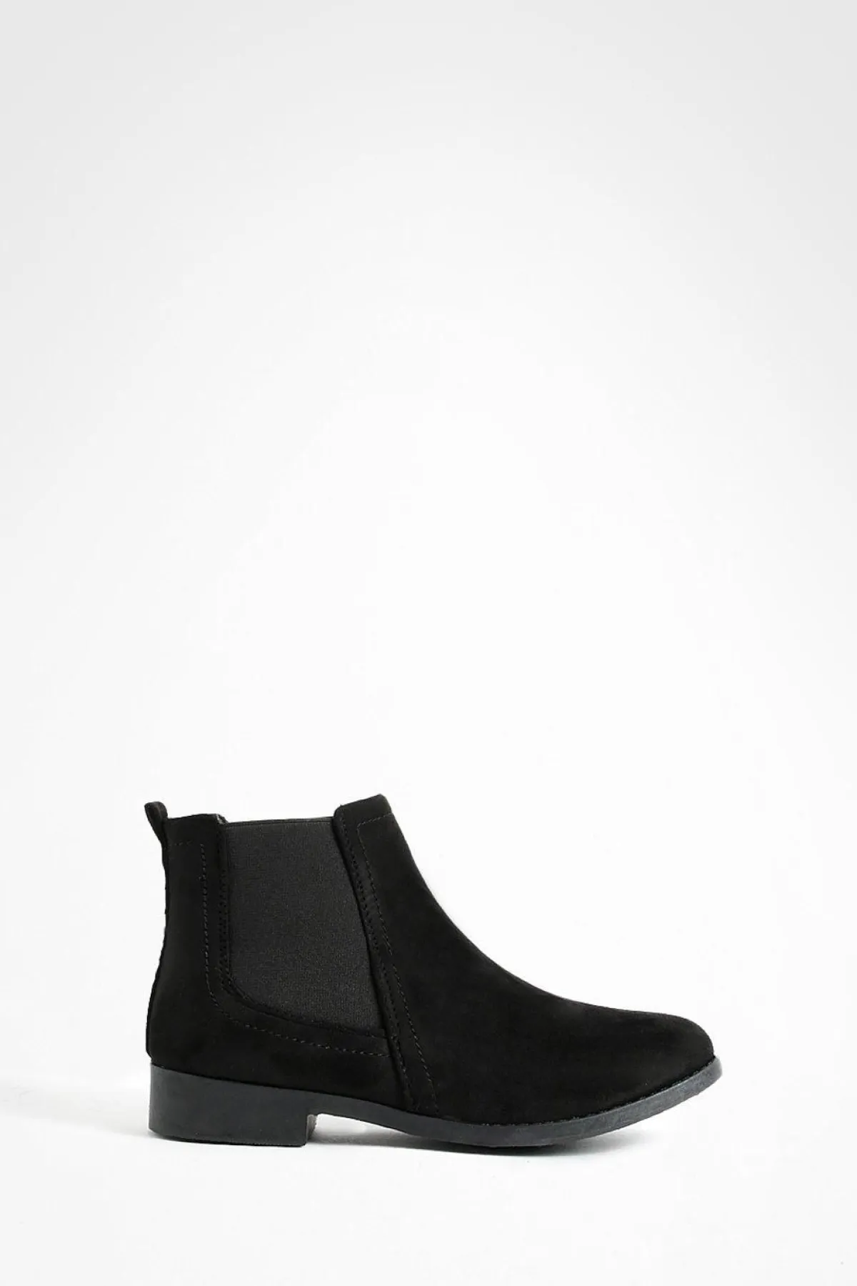 boohoo Bottes Chelsea plates en faux suède à largeur ample< Bottes|Bottes En Daim