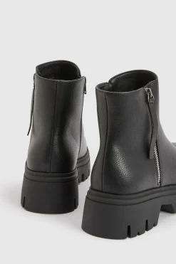 Bottes Chelsea À Semelle Épaisse Avec Détail Zippé Coupe Large