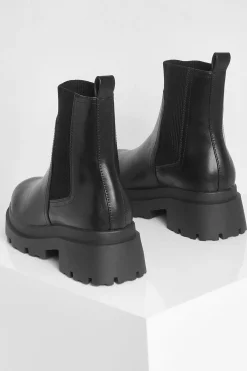 boohoo Bottes Chelsea à semelle épaisse< Bottes|Bottes Noires