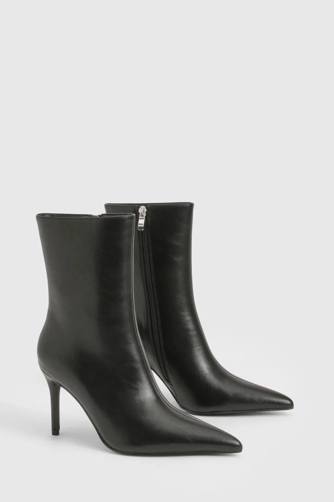 Bottes cheville à bout pointu et talon aiguille bas