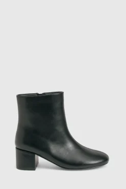 Bottes chevilles à talon bloc à coupe large