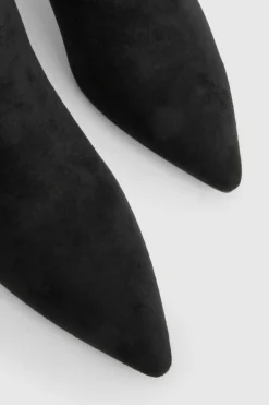 boohoo Bottes Colonnes à Talon Aiguille Bas en synthétique< Bottes|Bottes En Daim