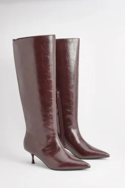 Bottes Colonne à Talon Aiguille Bas