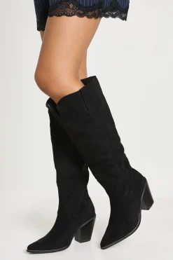 boohoo Bottes Cowboy Coupe Large En Synthétique< Bottes|Bottes En Daim