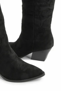 boohoo Bottes cowboy western à détails brodés< Bottes|Bottes Noires