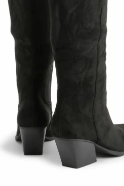 boohoo Bottes cowboy western à détails brodés< Bottes|Bottes Noires