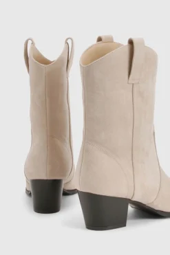 Bottes cowboy western à la cheville avec détail onglet en synthétique