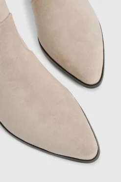 Bottes cowboy western à la cheville avec détail onglet en synthétique