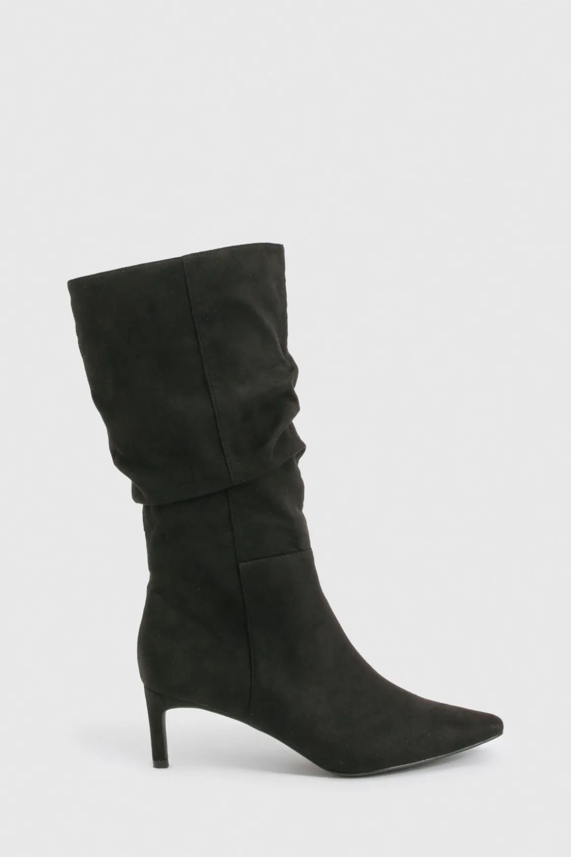 Bottes cuissardes stilettos froncées