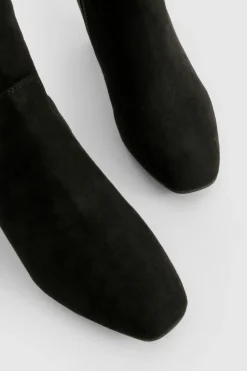 Bottes Cuissardes À Talon Bloc En Synthétique