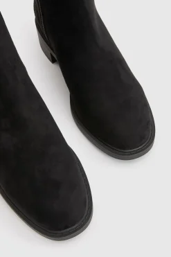 Bottes Cuissardes À Talon Plat Avec Détail Nœud