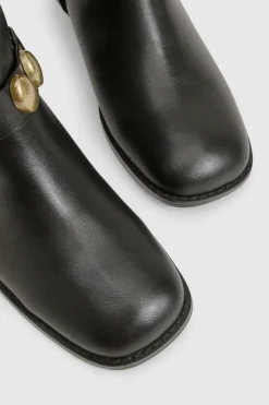 Bottes de biker avec détails de harnais