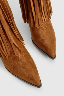 boohoo Bottes de cow-boy style western à détails de pampille au look vintage< Bottes|Santiags