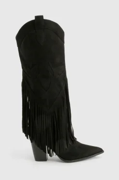 Bottes de cowboy style western avec détails à gland