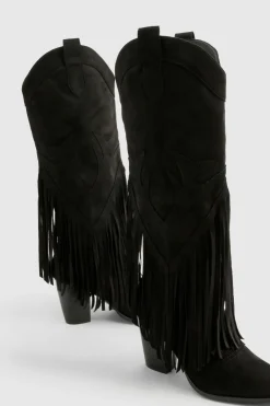 Bottes de cowboy style western avec détails à gland