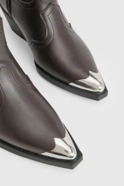 Bottes de cowboy western avec embout métallique