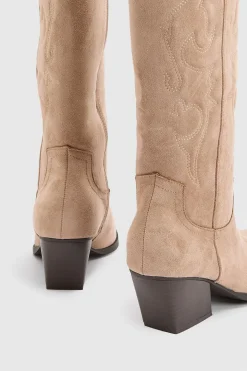 Bottes De Cowboy Western À Broderies Coupe Large