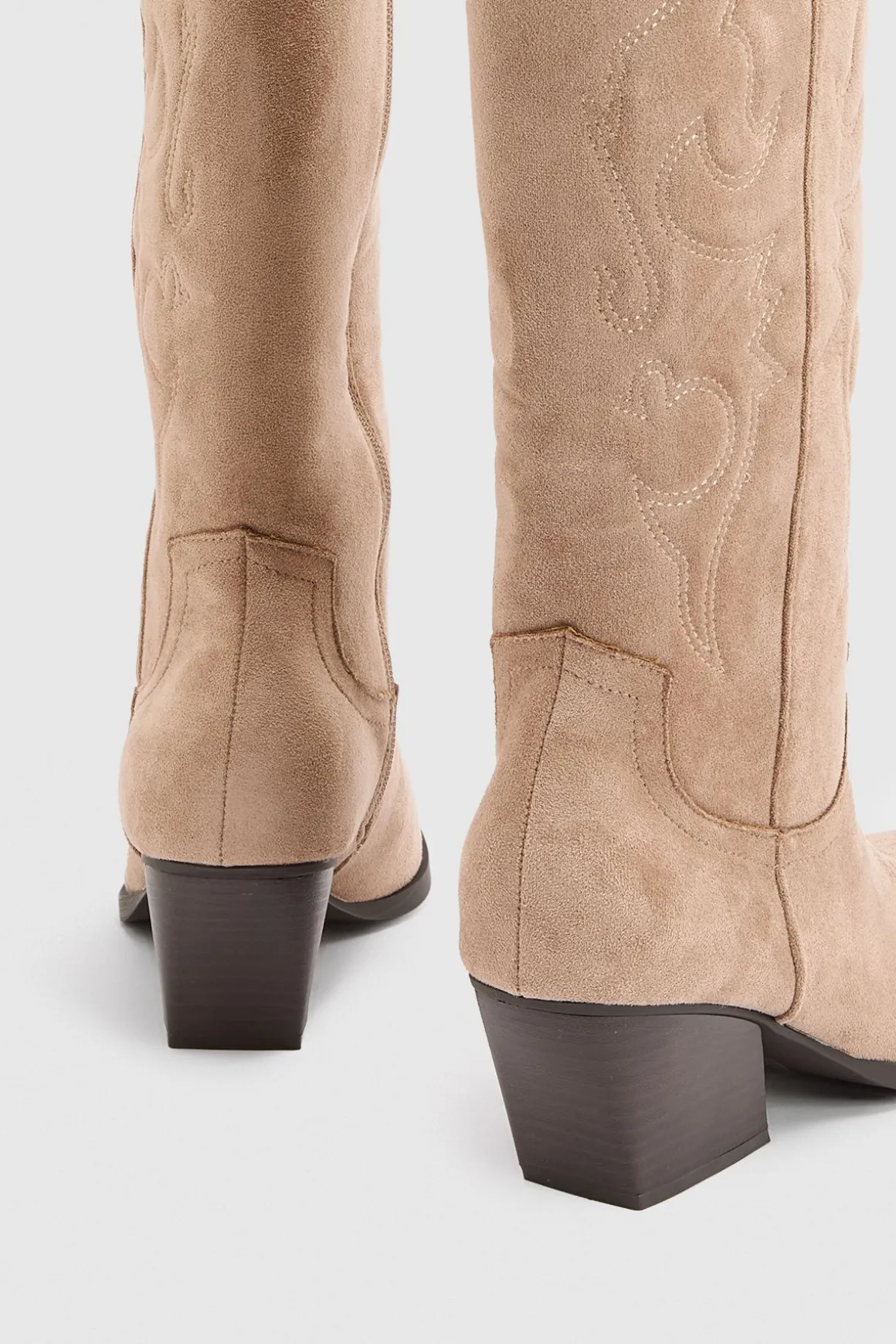 Bottes De Cowboy Western À Broderies Coupe Large