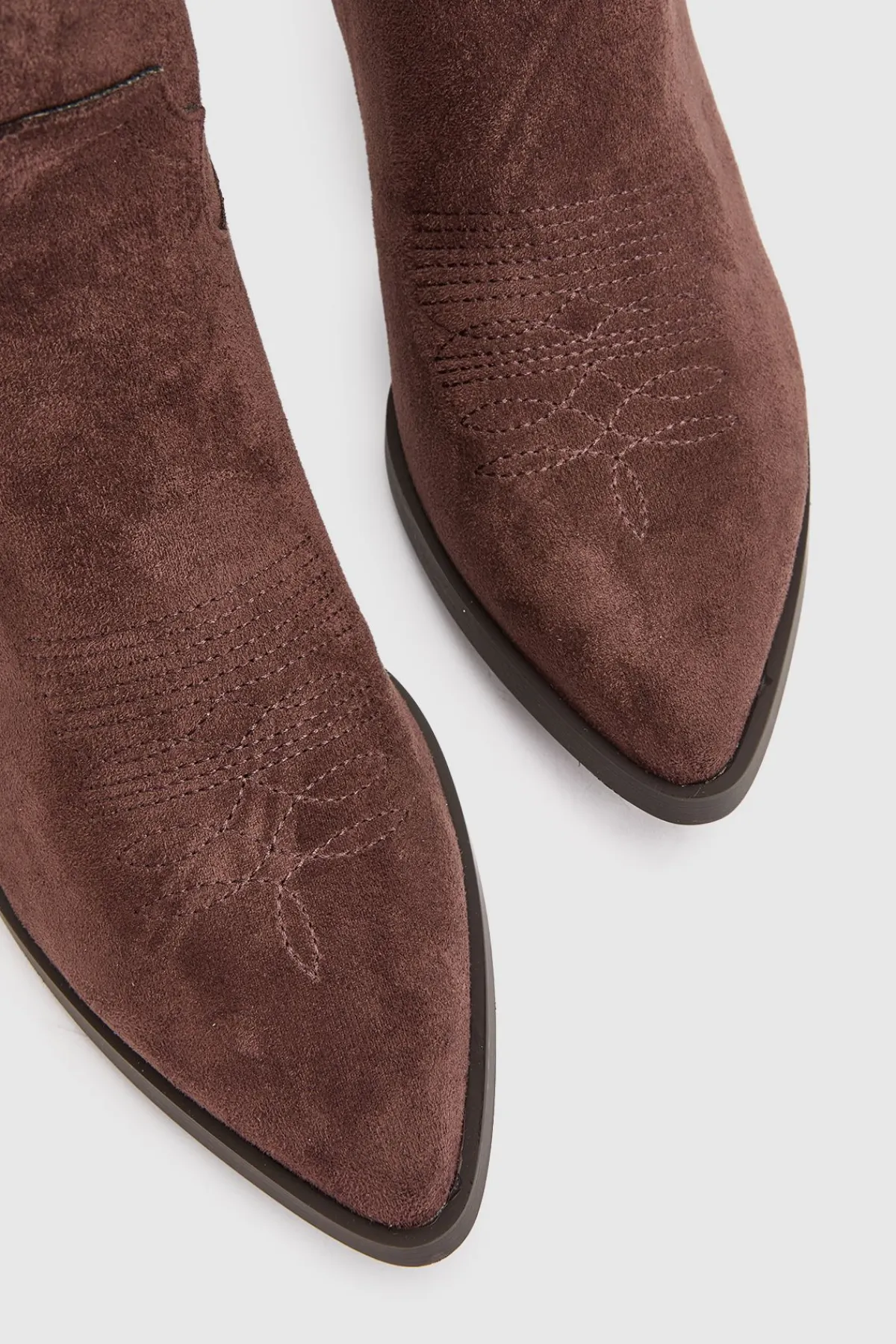 boohoo Bottes De Cowboy Western À Broderies Coupe Large< Bottes|Santiags