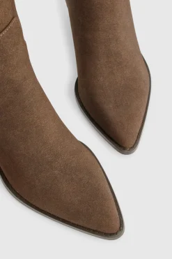 Bottes de cowboy western en nubuck à coupe large