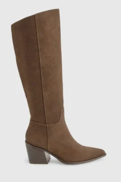 Bottes de cowboy western en nubuck à coupe large