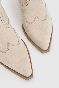 boohoo Bottes De Cowboy Western En Synthétique Avec Surpiqûres Contrastantes< Bottes|Bottes En Daim