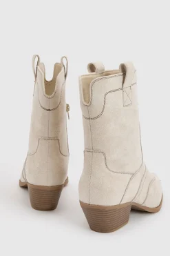 boohoo Bottes De Cowboy Western En Synthétique Avec Surpiqûres Contrastantes< Bottes|Bottes En Daim