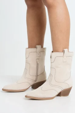 boohoo Bottes De Cowboy Western En Synthétique Avec Surpiqûres Contrastantes< Bottes|Bottes En Daim