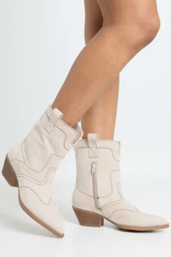 boohoo Bottes De Cowboy Western En Synthétique Avec Surpiqûres Contrastantes< Bottes|Bottes En Daim
