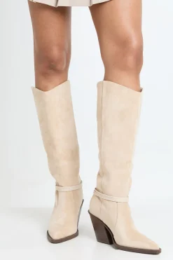 Bottes De Cowboy Western Hauteur Genou Avec Détails Décoratifs