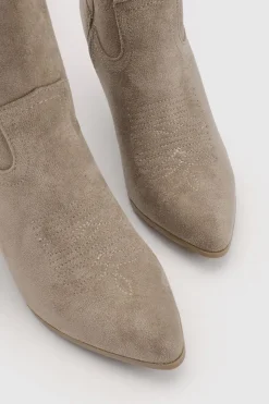 Bottes De Cowboy Western Mi-mollet En Synthétique Brodée