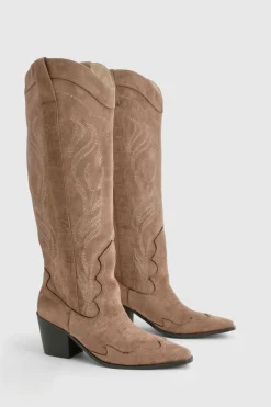 Bottes de cow-boy western montantes à talon