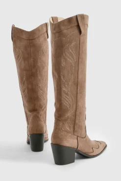 Bottes de cow-boy western montantes à talon