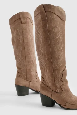 Bottes de cow-boy western montantes à talon
