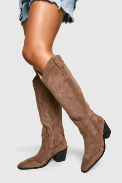 Bottes de cow-boy western montantes à talon