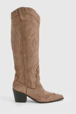 Bottes de cow-boy western montantes à talon