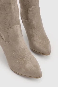 Bottes De Cowboy Western Montantes À Broderies En Synthétique