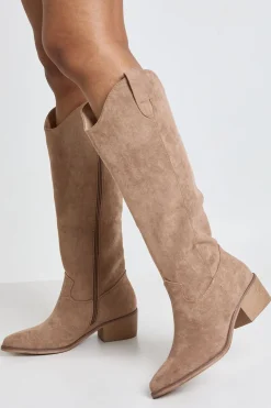Bottes De Cowboy Western Montantes En Synthétique