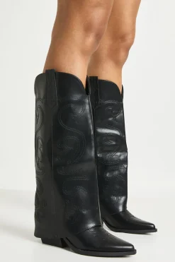 Bottes de cowboy western rabattables