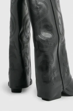 Bottes de cowboy western rabattables