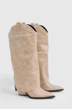 Bottes de cowboy western à talons usées