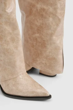 Bottes de cowboy western à talons usées