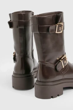 Bottes de randonnée avec détails à double boucle