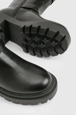 boohoo Bottes de Randonnée à Double Boucle< Bottes|Bottes Noires