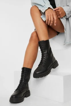 boohoo Bottes De Randonnée À Lacets< Bottes|Bottes Noires