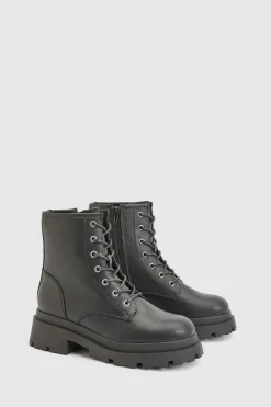 boohoo Bottes De Randonnée À Lacets Avec Semelle Crantée< Bottes|Bottes Noires