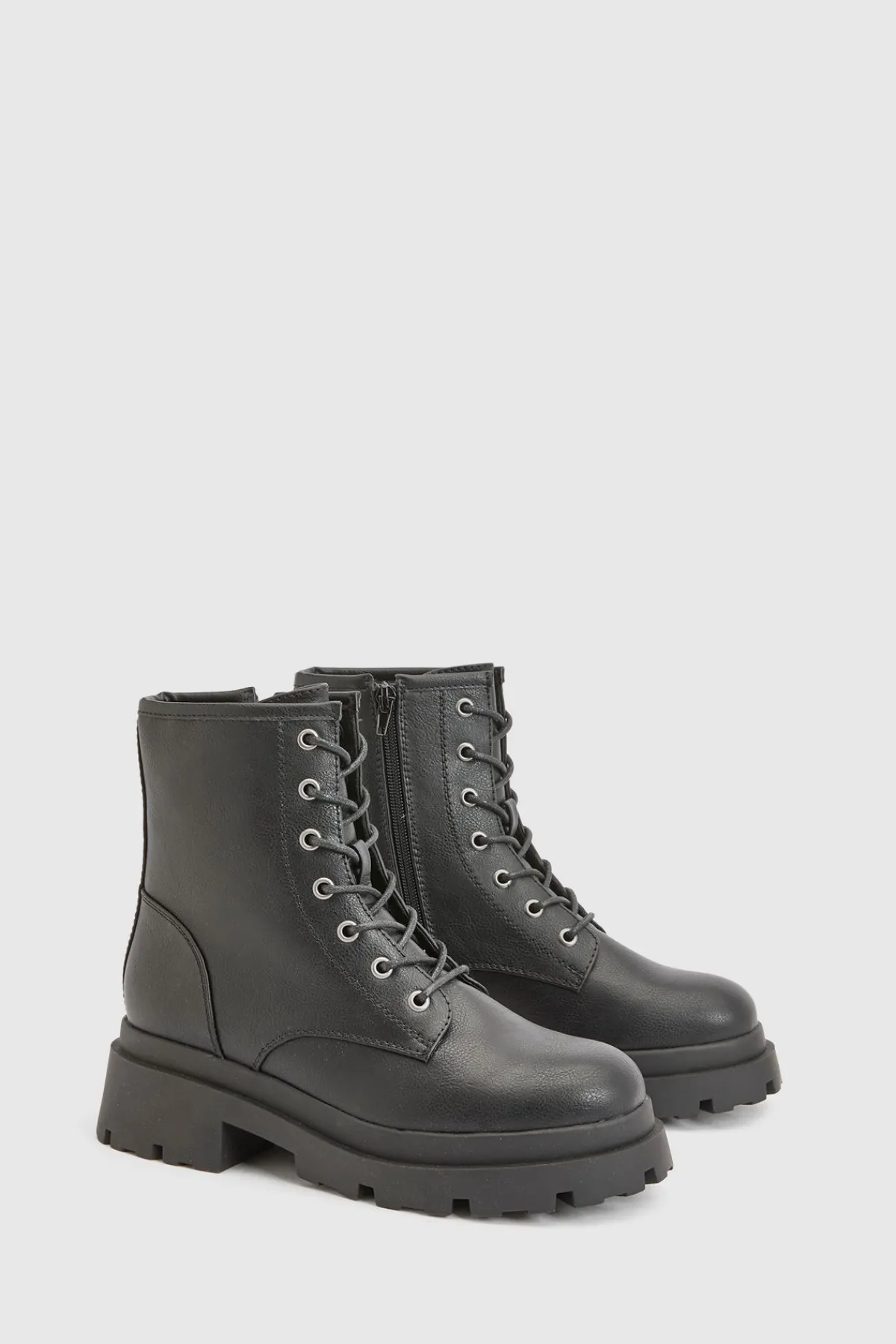 boohoo Bottes De Randonnée À Lacets Avec Semelle Crantée< Bottes|Bottes Noires