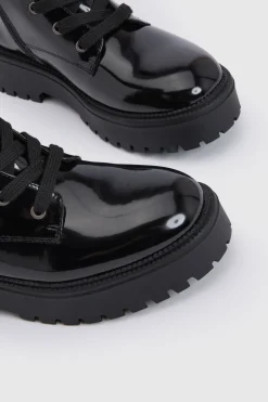 boohoo Bottes De Randonnée Montantes Vernies À Lacets< Bottes|Bottes Hautes